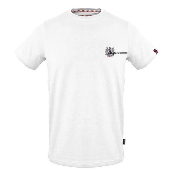 elegant contrast logo cotton men's tee