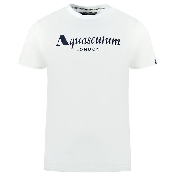 classic  cotton logo tee with flag men's detail