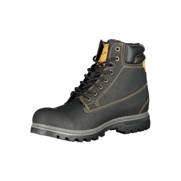 sleek lace-up boots with contrast men's accents