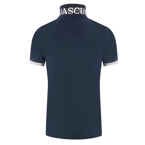 elegant cotton polo with contrast logo men's emblem