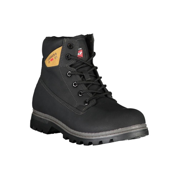 sleek lace-up boots with contrast men's details