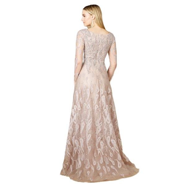 Women's Long Sleeve V-Neck Ballgown