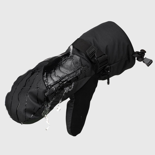 Mens Waterproof Snow Gloves Zipper Pockets Winter Sport Mittens