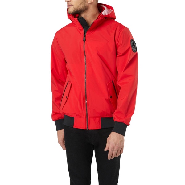 men's halcyon bomber rain jacket with removable hood