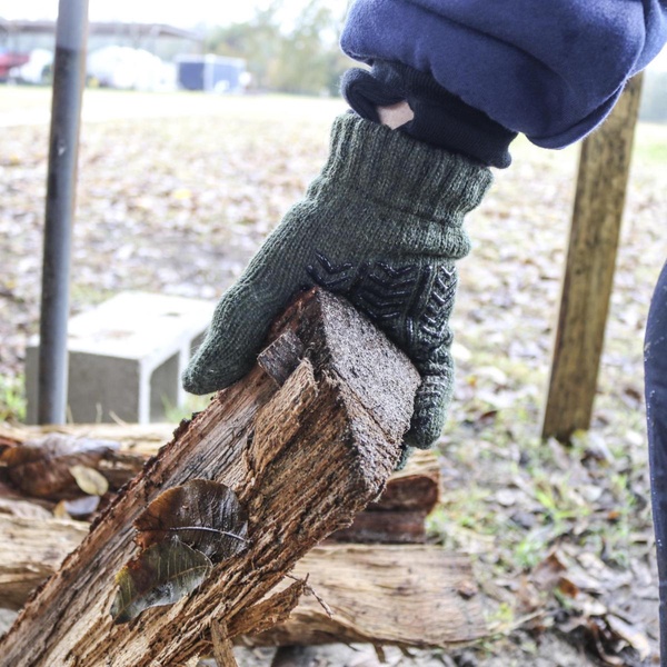 Men's Fleece Lined Insulated Wool Grip Gloves
