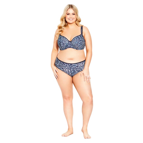 Plus Size Microfiber Hi Cut Brief