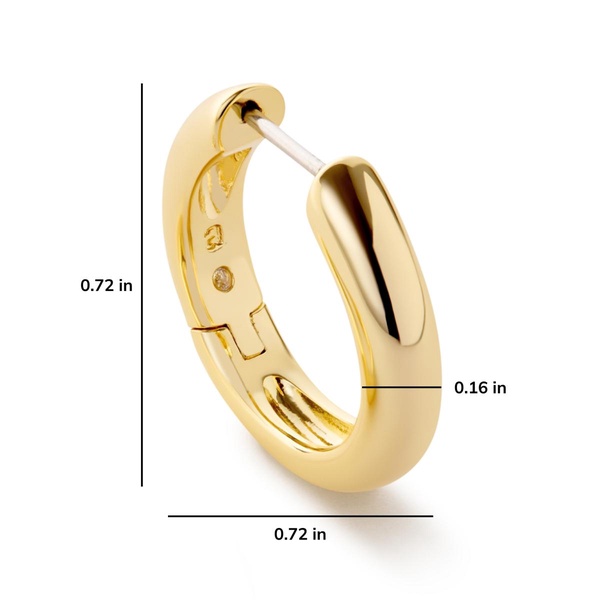 - Gold Hoop Earrings - Giulia Medium