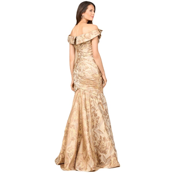 Women's Off Shoulder Brocade Mermaid Gown