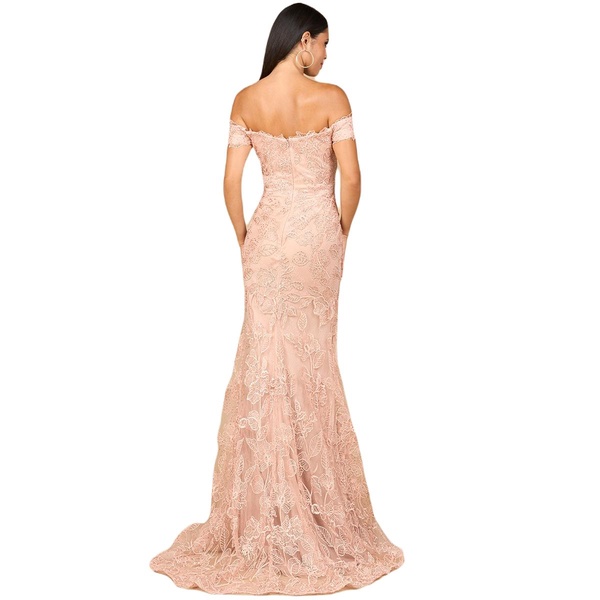 Women's Off Shoulder Lace Mermaid Gown