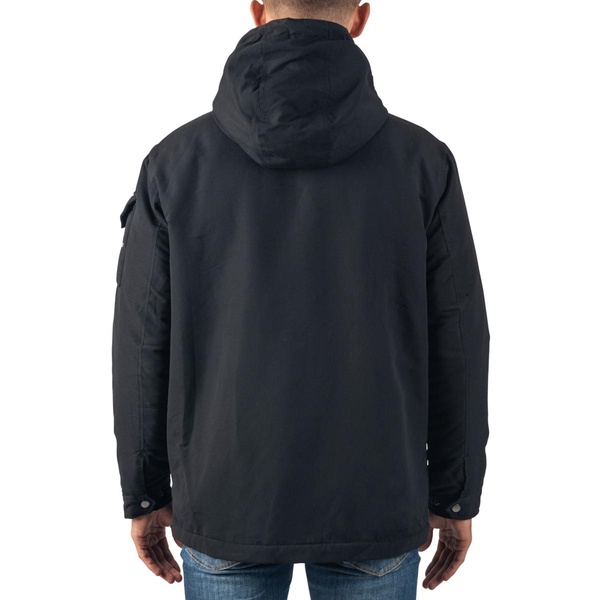 Mens Sherpa Lined Parka Hooded Winter Coat Cargo Utility Jacket