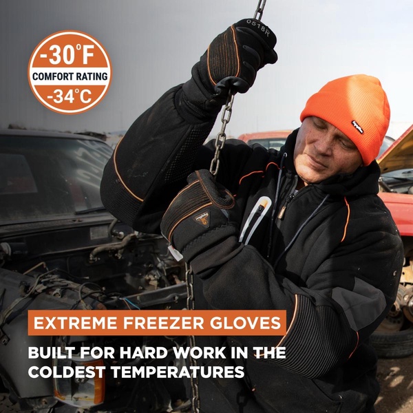 Men's Insulated Lined PolarForce Gloves with Grip Assist