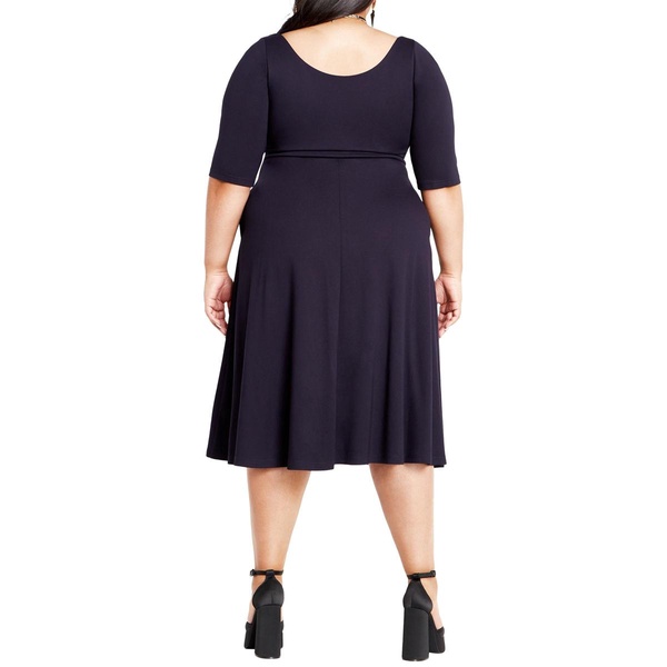 Plus Size Cute Girl Elbow Sleeve A-line Dress