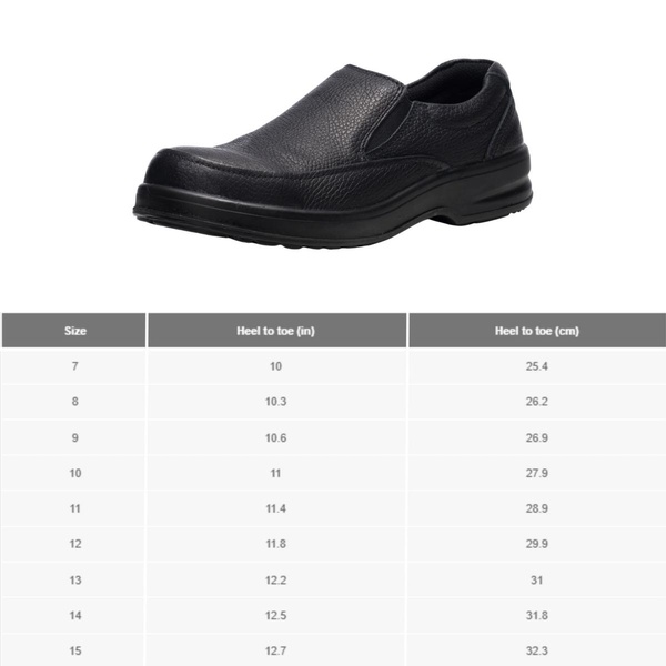 Arbete Mens Work Shoes Slip Resistant Real Leather Slip-On Loafers