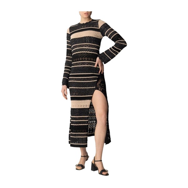 Black Knit Dress Retro Style