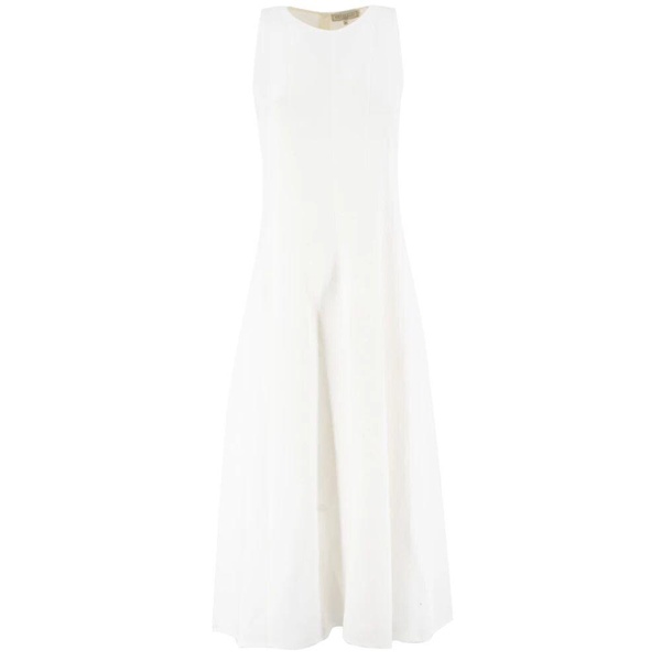 Sleeveless Round-Neck Dress with Soft Lines