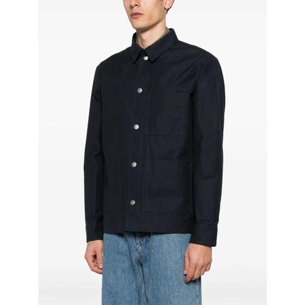 Collared Shirt Jacket Midnight Cotton