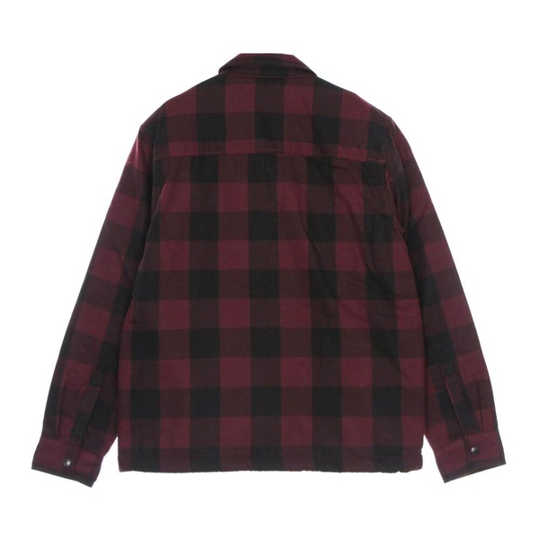 Sherpa Lined Padded Shirt Maroon