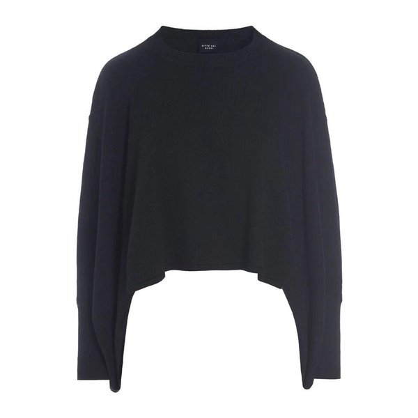 Kimono Blouse in Black Wool Blend