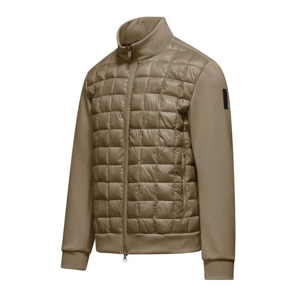 Bi-material nylon and knit jacket