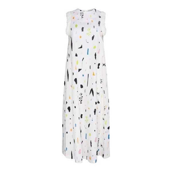 Midi Dress with Multicolored Pattern