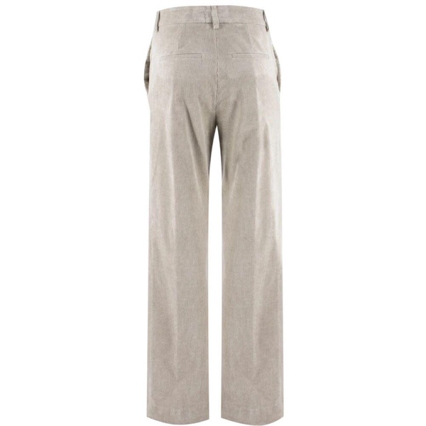 Cotton Corduroy High Waist Trousers