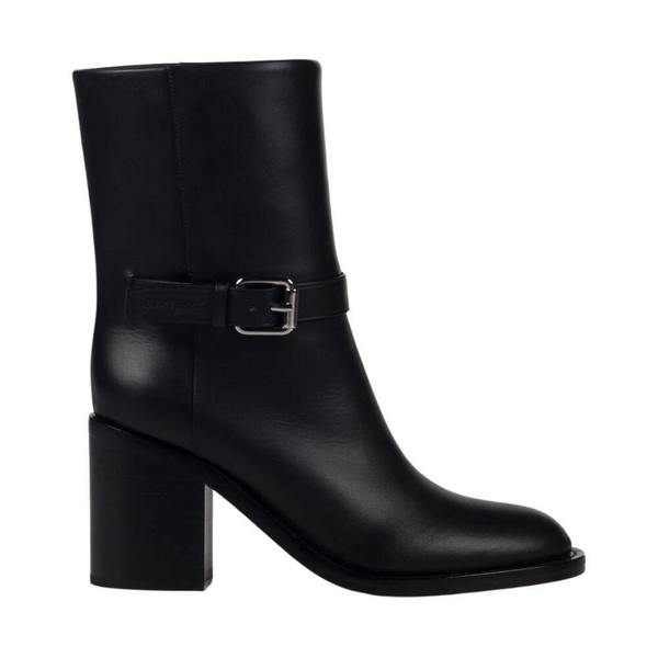 Leather Ankle Boots with Buckle Straps