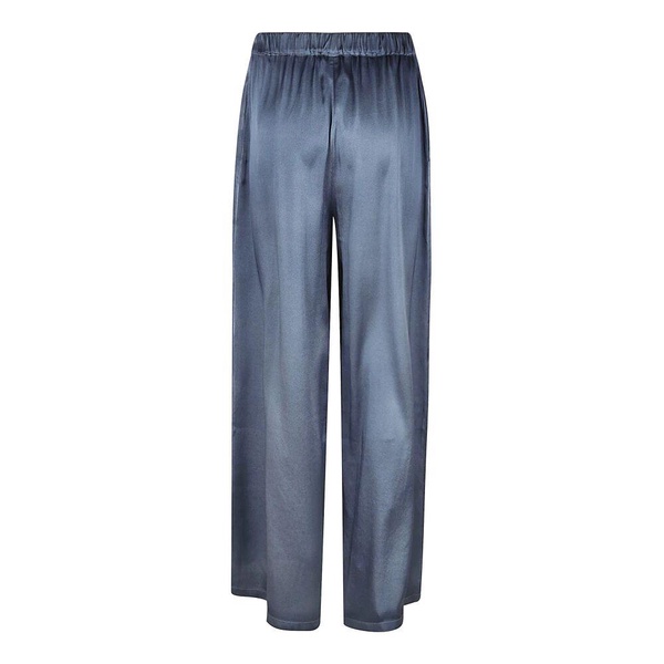 Silk Elastane Trousers Clear Blue
