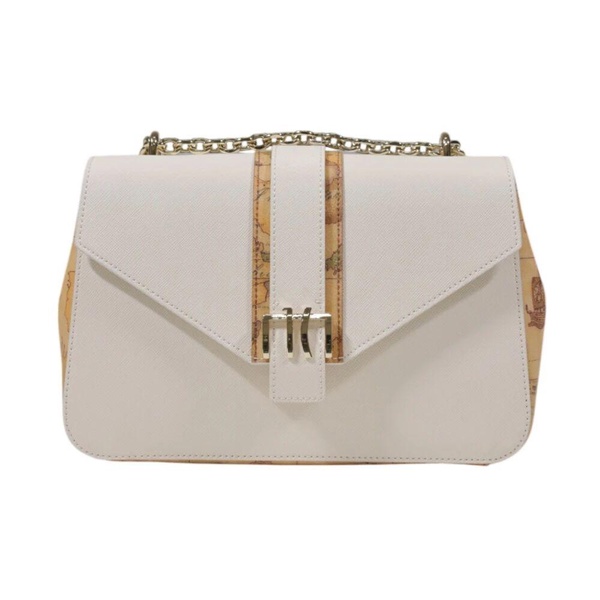 Beige Shoulder Bag Clip Fastening