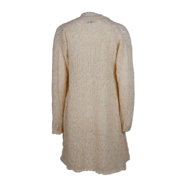 Beige Wool Blend Cardigan Dress