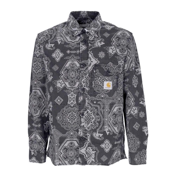 Long Sleeve Shirt with Baroque Print