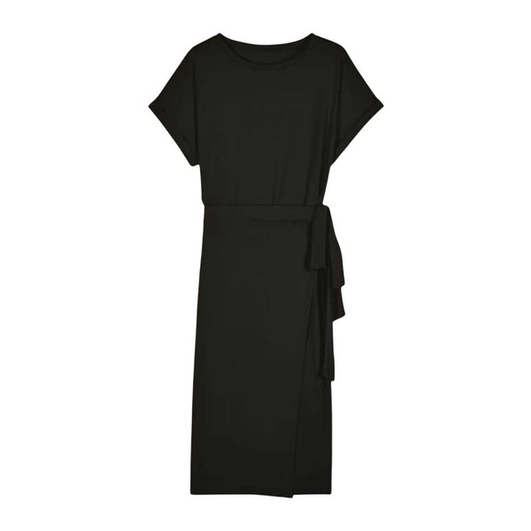 Short Sleeve Midi Dress with Belt