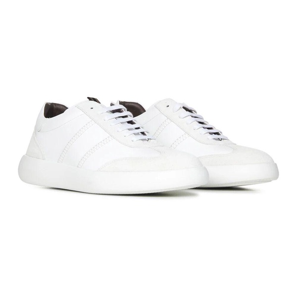 White Sneakers with Front Lacing