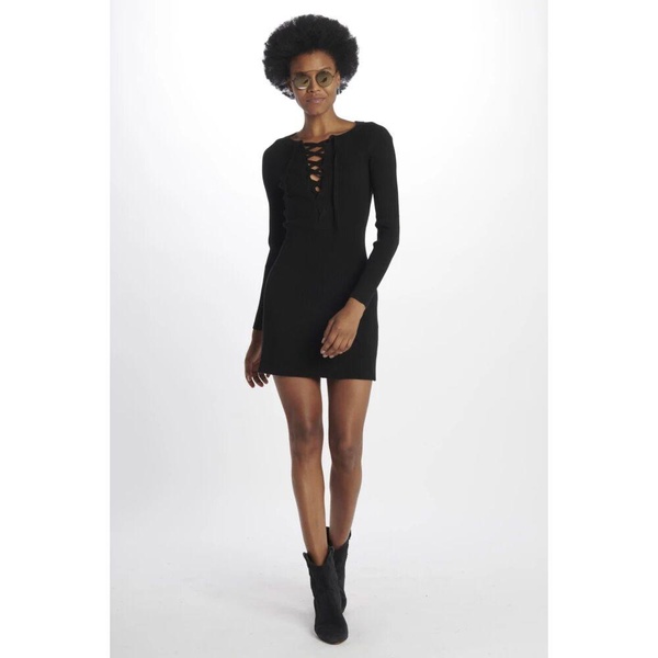 Black Rib Minidress