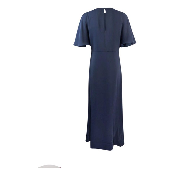 Blue Maxi Dress with Short Sleeves