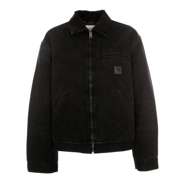 Canvas Jacket with Striped Lining