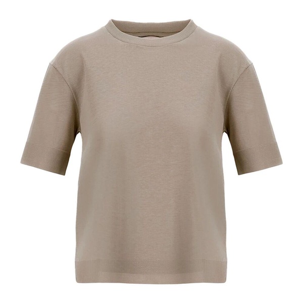 Grey Knit Effect Sweatshirt