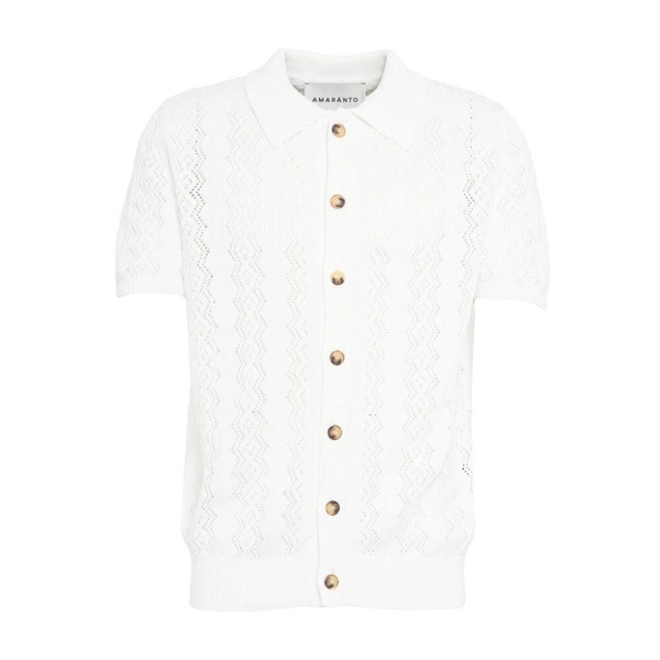 White Open Knit Cardigan