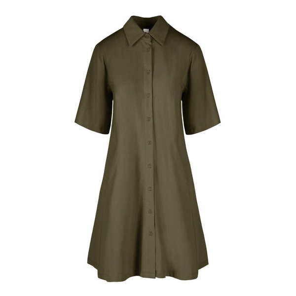 Cotton Midi Shirt Dress