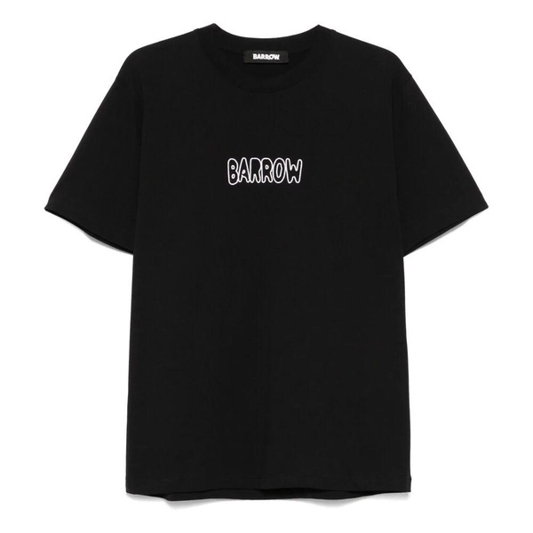 Black Crew Neck T-shirt with Logo