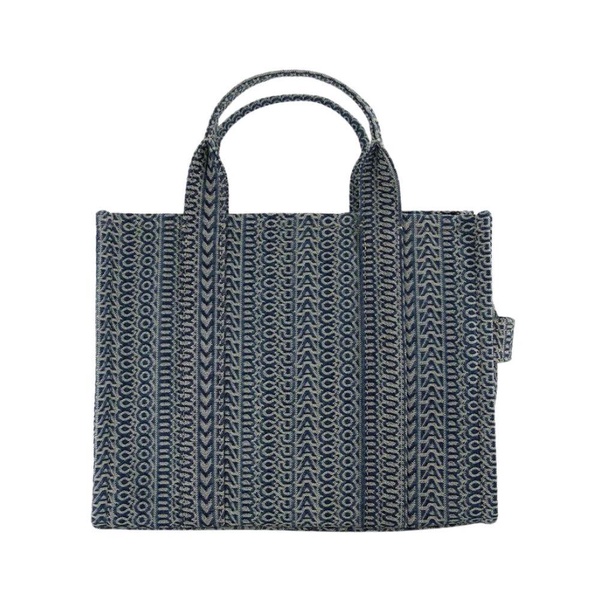 Blue Cotton Medium Tote Bag
