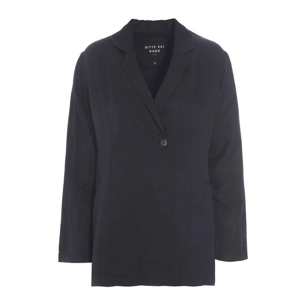 Black Blazer Jacket with Bow Sleeves