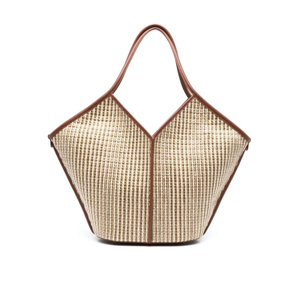 Beige Bags with Self-Tie Fastening