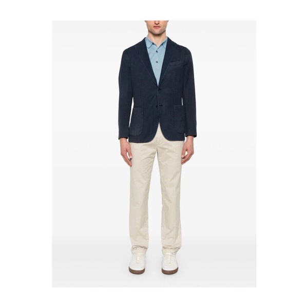 Blue Wool Jacket Regular Fit
