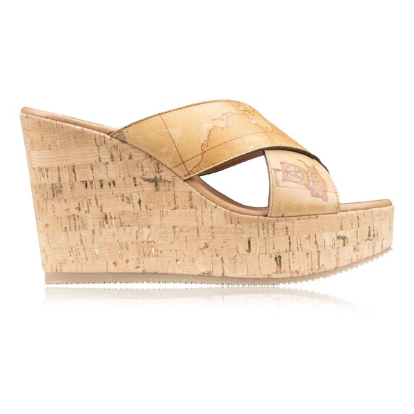Geographic Slip-On Wedge Slippers
