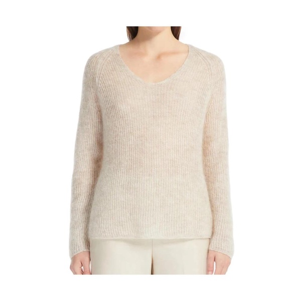 Soft Mohair Blend V-Neck Sweater