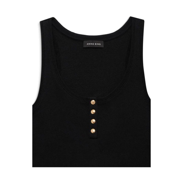 Black Sleeveless Scoop Neck Top