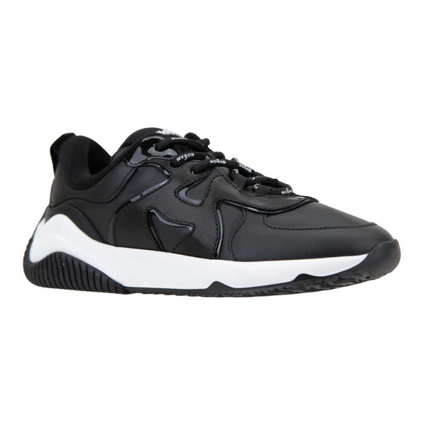 Leather High-Top Lace-Up Sneakers