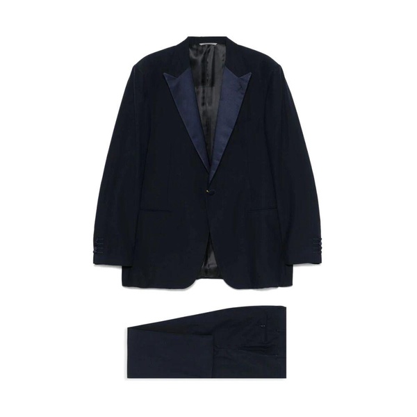 Navy Blue Single Breasted Suit