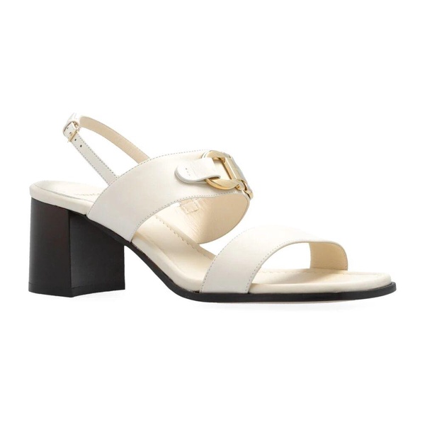 White Leather Sandals Elegant Style