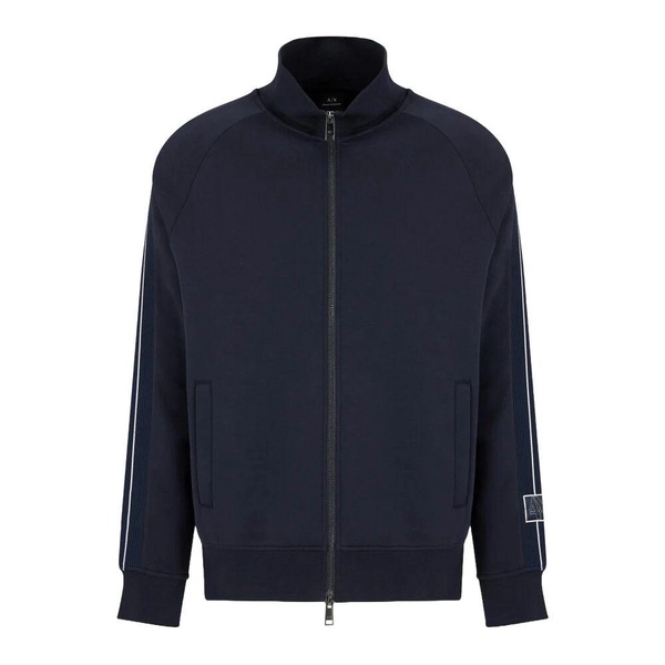 Blue Logo Zip Sweater Long Sleeve